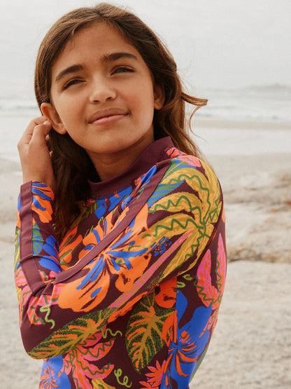 Orange Tropical Sunsafe Suit (3-16yrs) - Size 3 Years (98cm)