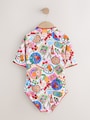Multi Picnic Scene Short Sleeved Sunsafe Swimsuit (3mths-16yrs) - Size 3 Years (98cm)