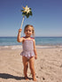 Red/Blue Check Shirred Swimsuit (3mths-10yrs) - Size 3-6 Months (62-68cm) - Red/Blue Check