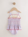 Red/Blue Check Shirred Swimsuit (3mths-10yrs) - Size 3-6 Months (62-68cm)