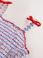 Red/Blue Check Shirred Swimsuit (3mths-10yrs) - Size 3-6 Months (62-68cm)
