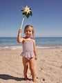 Red/Blue Check Shirred Swimsuit (3mths-10yrs) - Size 3-6 Months (62-68cm)