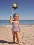 Red/Blue Check Shirred Swimsuit (3mths-10yrs) - Size 3-6 Months (62-68cm) - Default 1