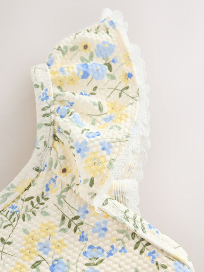 Yellow Ditsy Floral Frill Swimsuit (3mths-7yrs) - Size 3-6 Months (62-68cm)