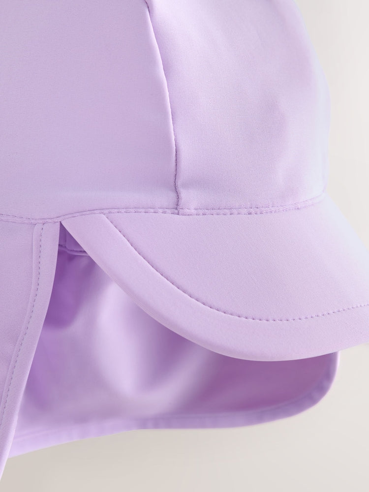 Lilac Purple Swim Legionnaire Hat (3mths-10yrs) - Size 3-9 Months (62-74cm)