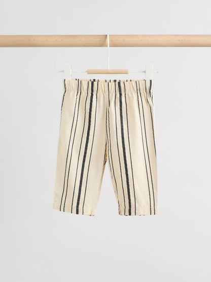 Black/White Stripe Baby Woven Top and Trousers Set 2 Piece (0mths-2yrs) - Size Up to 1 Month (56cm)