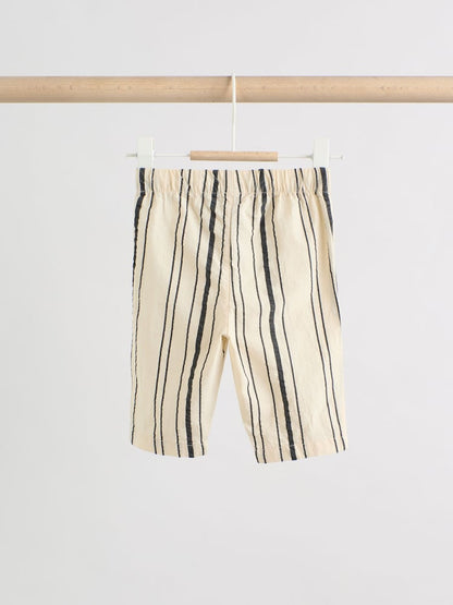 Black/White Stripe Baby Woven Top and Trousers Set 2 Piece (0mths-2yrs) - Size Up to 1 Month (56cm)