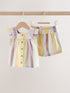 Multi Stripe Woven Baby Top and Shorts Set 2 Piece (0mths-2yrs) - Multi Stripe / 12-18 Months (80-86cm)