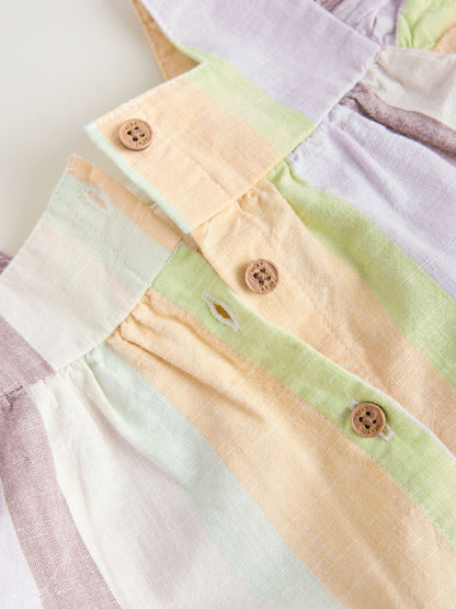 Multi Stripe Woven Baby Top and Shorts Set 2 Piece (0mths-2yrs)