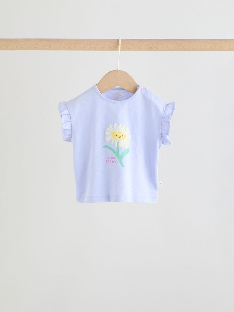 Multi Character Short Sleeve Top and Shorts Baby Set 6 Piece (0mths-2yrs) - Size Up to 1 Month (56cm)