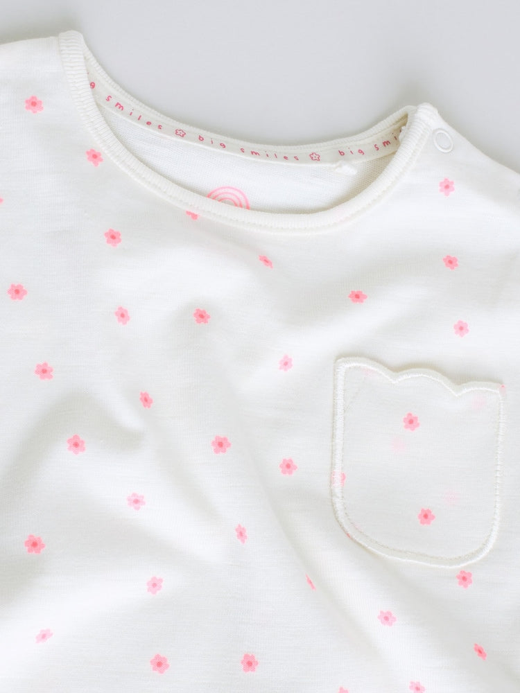 Pink Slogan Short Sleeve Top and Shorts Baby Set 6 Piece (0mths-2yrs) - Size Up to 1 Month (56cm)