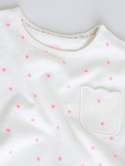 Pink Slogan Short Sleeve Top and Shorts Baby Set 6 Piece (0mths-2yrs) - Size Up to 1 Month (56cm)