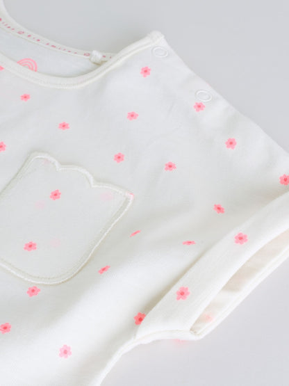 Pink Slogan Short Sleeve Top and Shorts Baby Set 6 Piece (0mths-2yrs) - Size Up to 1 Month (56cm)