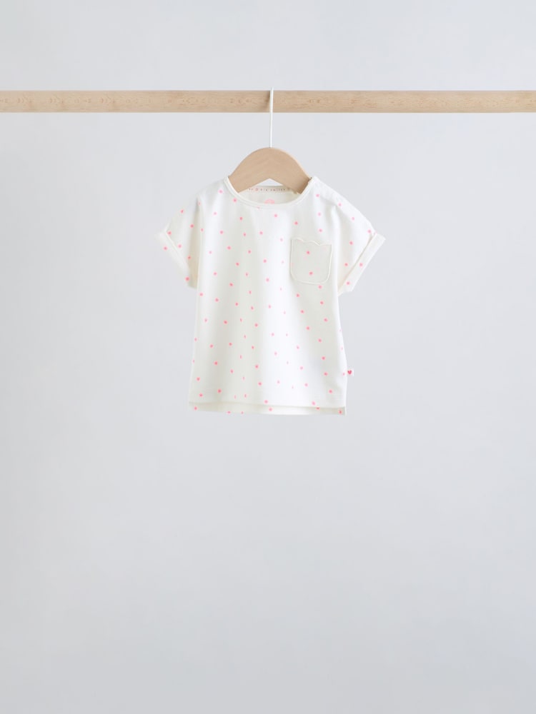 Pink Slogan Short Sleeve Top and Shorts Baby Set 6 Piece (0mths-2yrs) - Size Up to 1 Month (56cm)
