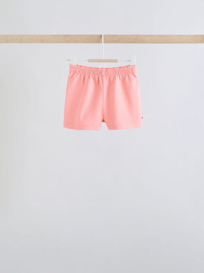 Pink Slogan Short Sleeve Top and Shorts Baby Set 6 Piece (0mths-2yrs) - Size Up to 1 Month (56cm)