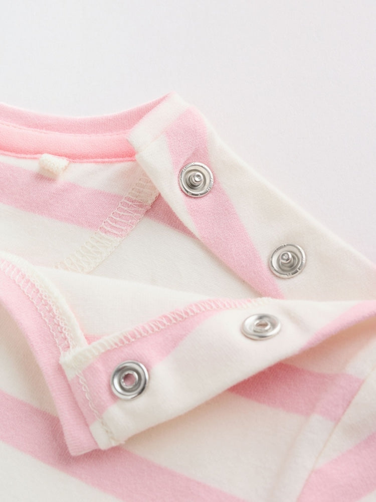 Grey and Pink Short Sleeve Top and Leggings Baby Set 6 Piece (0mths-3yrs)