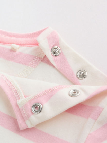 Grey and Pink Short Sleeve Top and Leggings Baby Set 6 Piece (0mths-3yrs)
