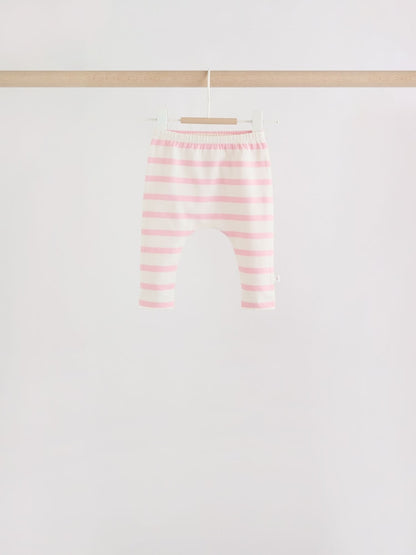 Grey and Pink Short Sleeve Top and Leggings Baby Set 6 Piece (0mths-3yrs)