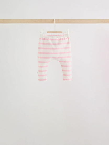 Grey and Pink Short Sleeve Top and Leggings Baby Set 6 Piece (0mths-3yrs)