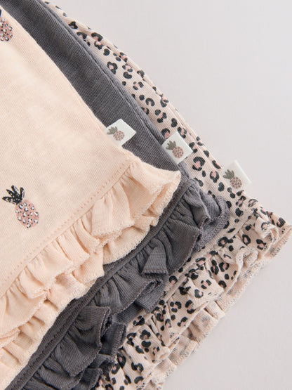 Monochrome Flower Short Sleeve Top and Shorts Baby Set 6 Piece (0mths-2yrs) - Size Up to 1 Month (56cm)