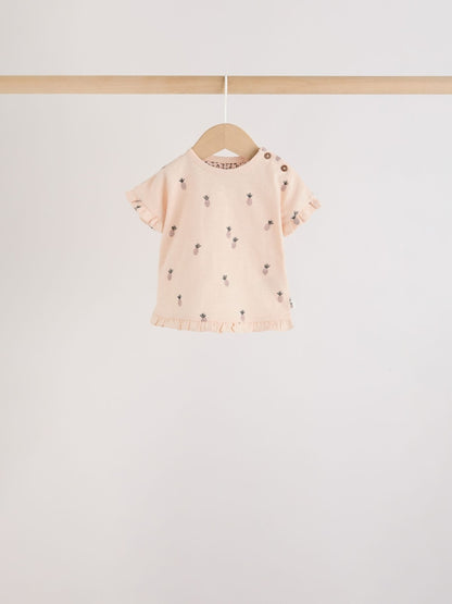 Monochrome Flower Short Sleeve Top and Shorts Baby Set 6 Piece (0mths-2yrs) - Size Up to 1 Month (56cm)