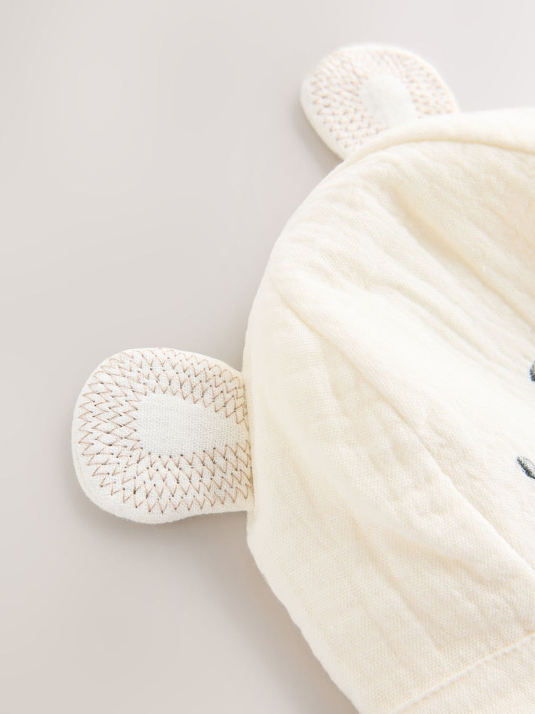 Neutral Bear Baby Bucket Hat - Size 50cm (First Size)