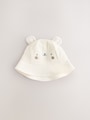 Neutral Bear Baby Bucket Hat - Size 50cm (First Size)