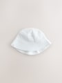 Neutral Crinkle Baby Bucket Hats 2 Pack - Size 50cm (First Size)
