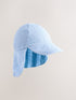 Blue Tonal Stripe Legionnaire Baby Summer Hat - Blue Tonal Stripe / Up To 3 Months (50 - 62cm)