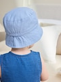 Green Stripe / Dog embroidery Baby Bucket Hats 2 Pack - Size 50cm (First Size)