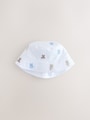 Blue and Bear Embroidered Bucket Hats 2 Pack - Size 50cm (First Size)