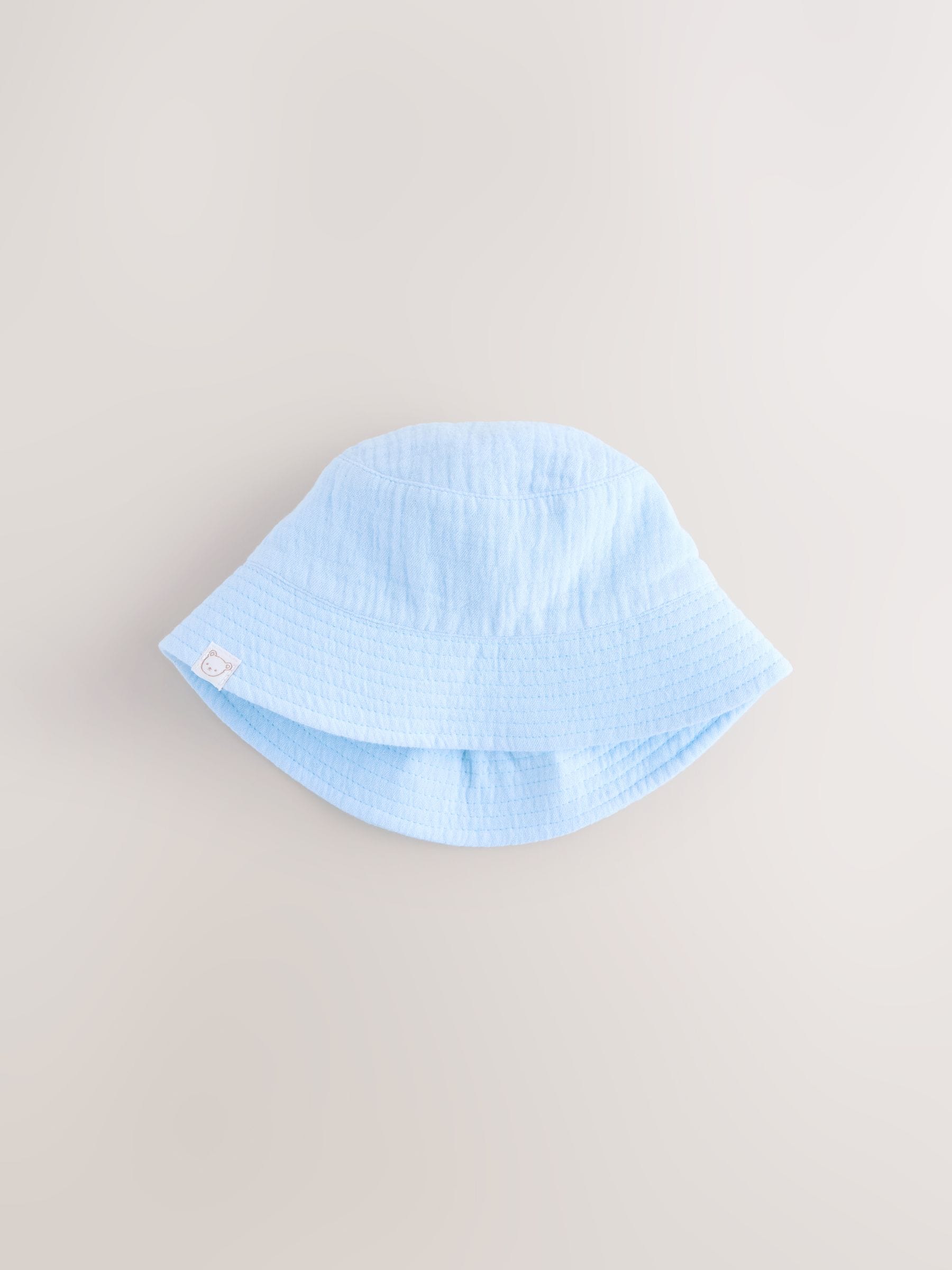 Blue and Bear Embroidered Bucket Hats 2 Pack - Size 50cm (First Size)