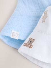 Blue and Bear Embroidered Bucket Hats 2 Pack - Size 50cm (First Size)
