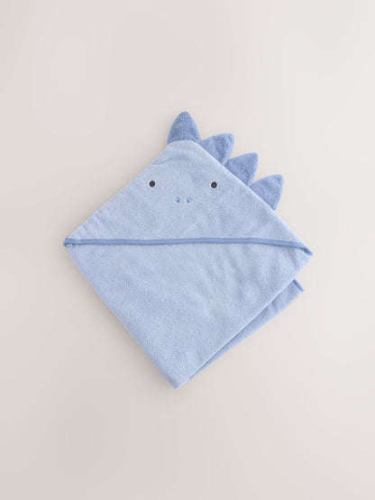 Blue Dinosaur Hooded Baby Towel - Size One - Blue Dinosaur