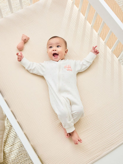 Pink Two Way Zip Baby Sleepsuit 3 Pack (0mths-3yrs)