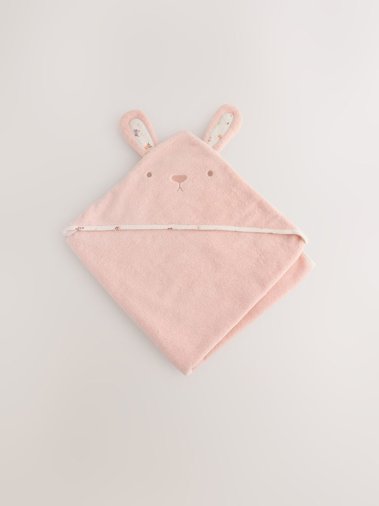Pink Bunny Hooded Baby Towel