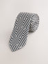 Neutral/Black Geometric Tie (3-16yrs)