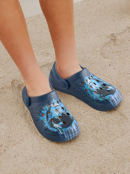 Blue Football Clogs