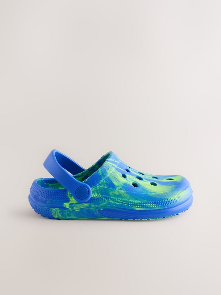Blue/Green Marble Clogs