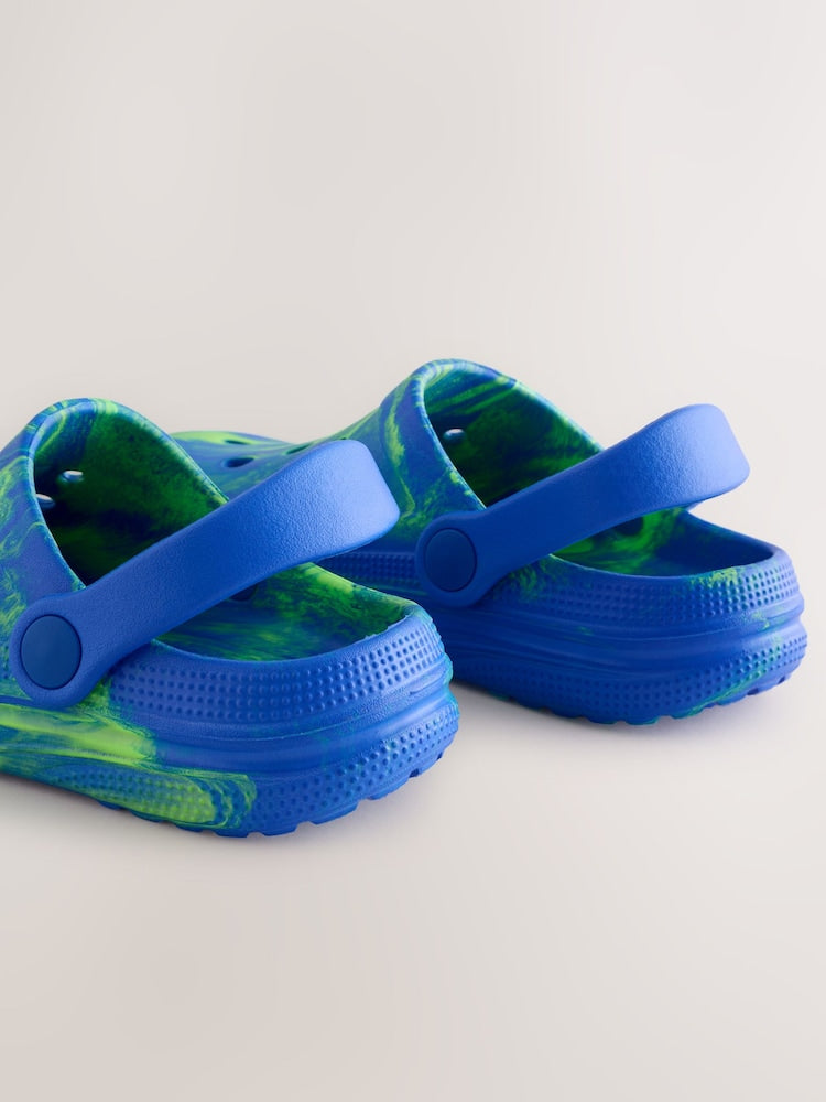 Blue/Green Marble Clogs