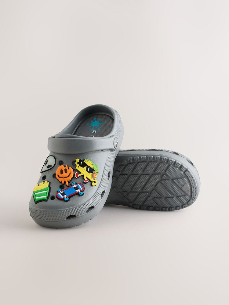 Grey Random Comfort Clogs