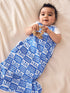 Blue Waves Checkerboard 0.5 Tog Sleeveless Baby Sleep Bag