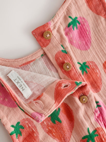 Pink Strawberry Print Top &amp; Trousers Set (3mths-7yrs)