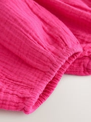 Bright Pink Pull On Trousers (3mths-7yrs) - Size 3-6 Months (62-68cm)