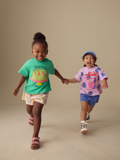 Green/Pink Top &amp; Shorts Set 2 Pack (3mths-7yrs) - Green/Pink / 12-18 Months (80-86cm)