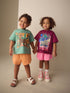 Purple/Orange Top & Shorts Set 2 Pack (3mths-7yrs) - Purple/Orange / 12-18 Months (80-86cm)