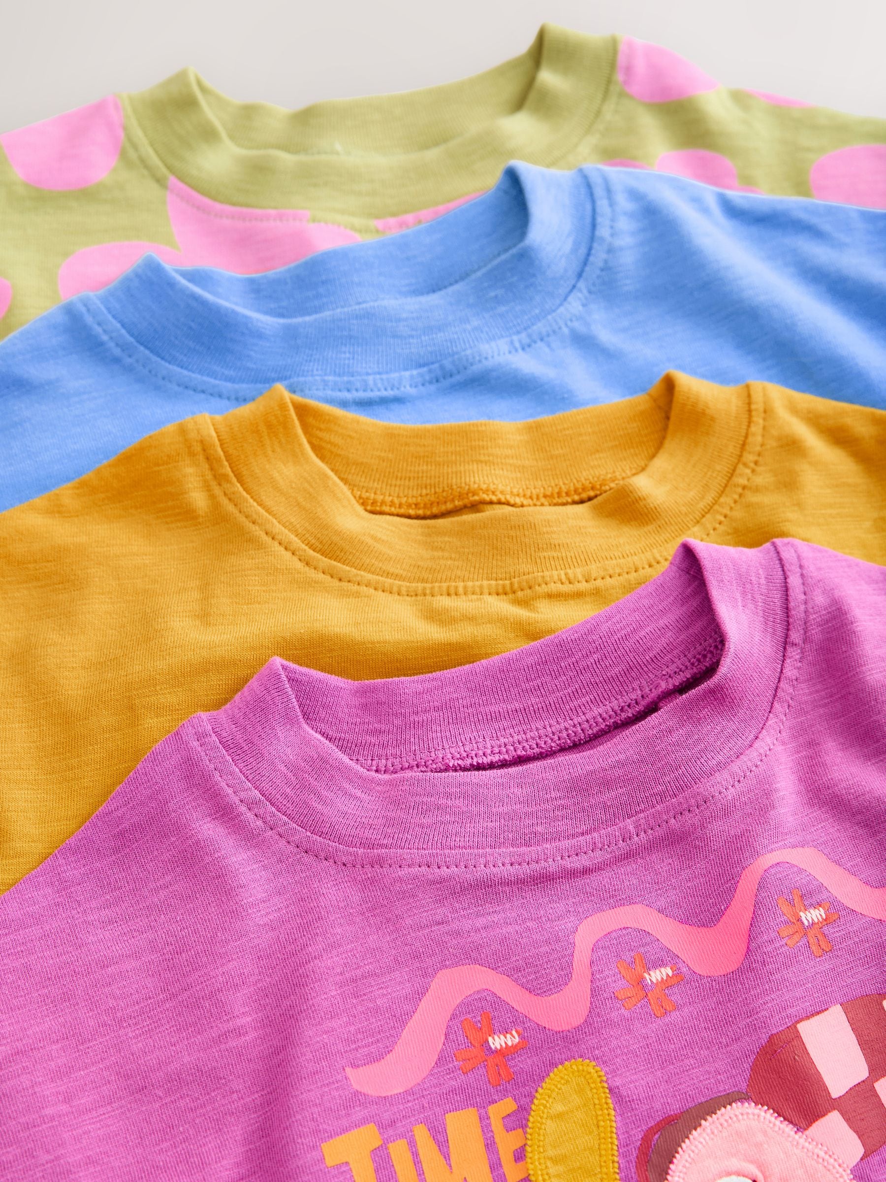 Orange/Purple T-Shirts 4 Pack (3mths-7yrs) - Size 3-6 Months (62-68cm)