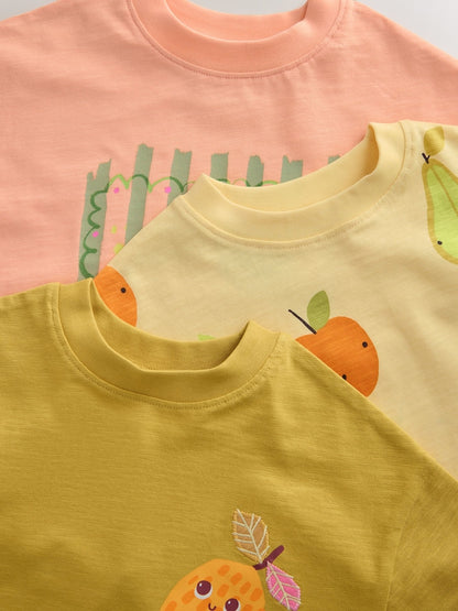 Green Fruit T-Shirts 3 Pack (3mths-7yrs) - Size 3-6 Months (62-68cm)