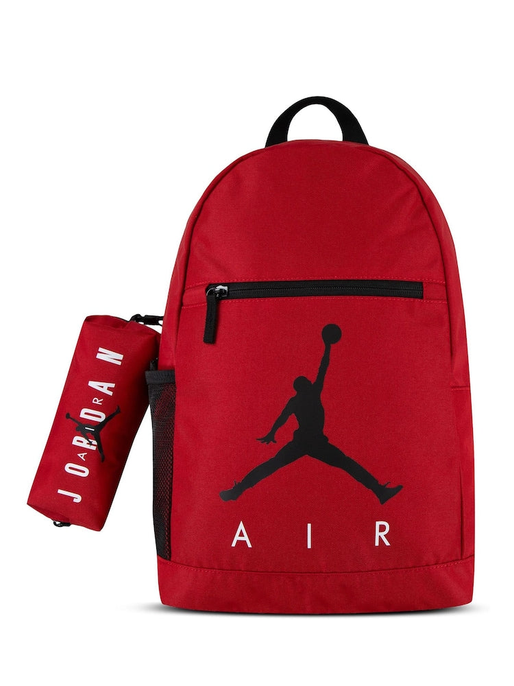 Jordan Red Jan Air School Backpack and Pencil Case - Size One