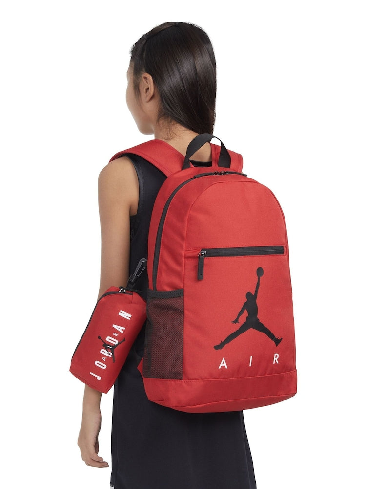 Jordan Red Jan Air School Backpack and Pencil Case - Size One